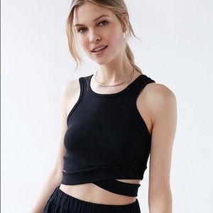 Urban outfitters black crop top